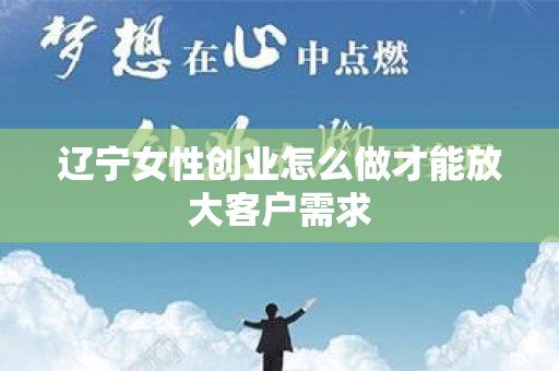 辽宁女性创业怎么做才能放大客户需求