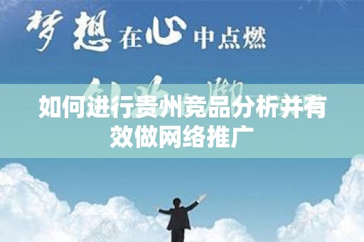 如何进行贵州竞品分析并有效做网络推广