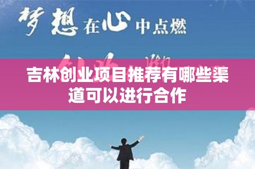 吉林创业项目推荐有哪些渠道可以进行合作