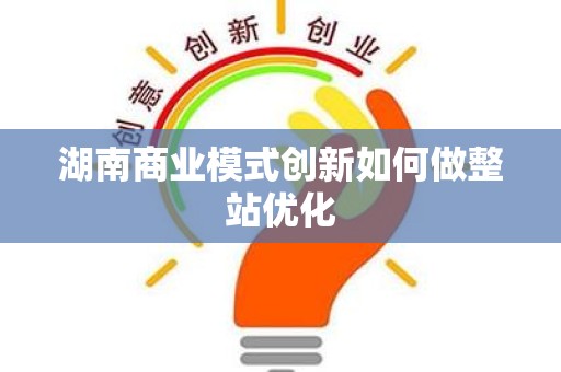 湖南商业模式创新如何做整站优化