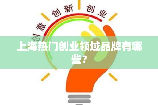 上海热门创业领域品牌有哪些？