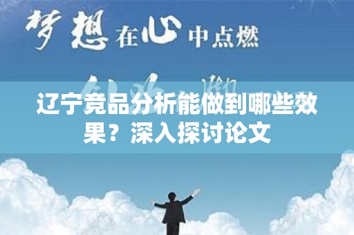 辽宁竞品分析能做到哪些效果？深入探讨论文