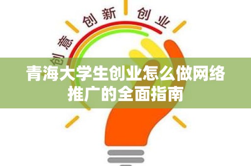 青海大学生创业怎么做网络推广的全面指南