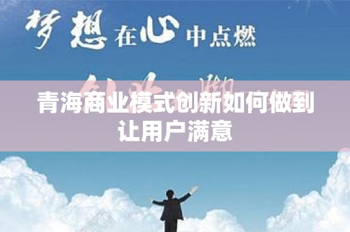 青海商业模式创新如何做到让用户满意